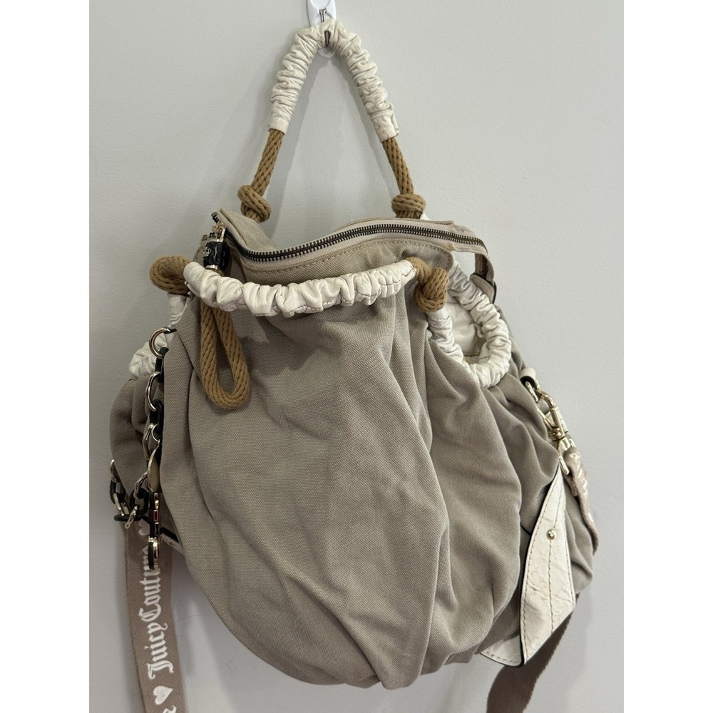 Vintage Juicy Couture Canvas Anchor Tote Bag 18x14.5" - Picture 2 of 15